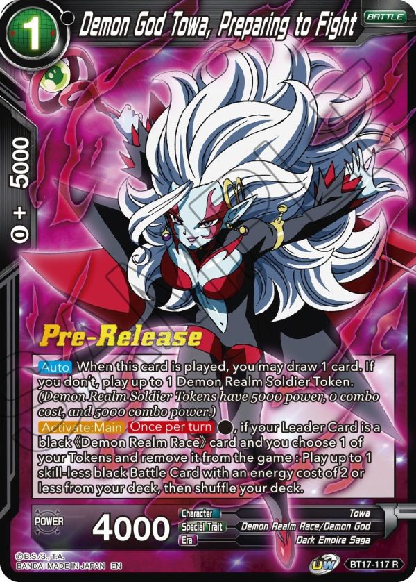 Demon God Towa, Preparing to Fight (BT17-117) [Ultimate Squad Prerelease Promos] Sale