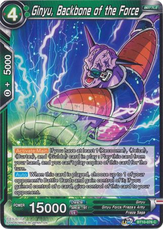 Ginyu, Backbone of the Force (BT10-076) [Rise of the Unison Warrior 2nd Edition] Online Hot Sale