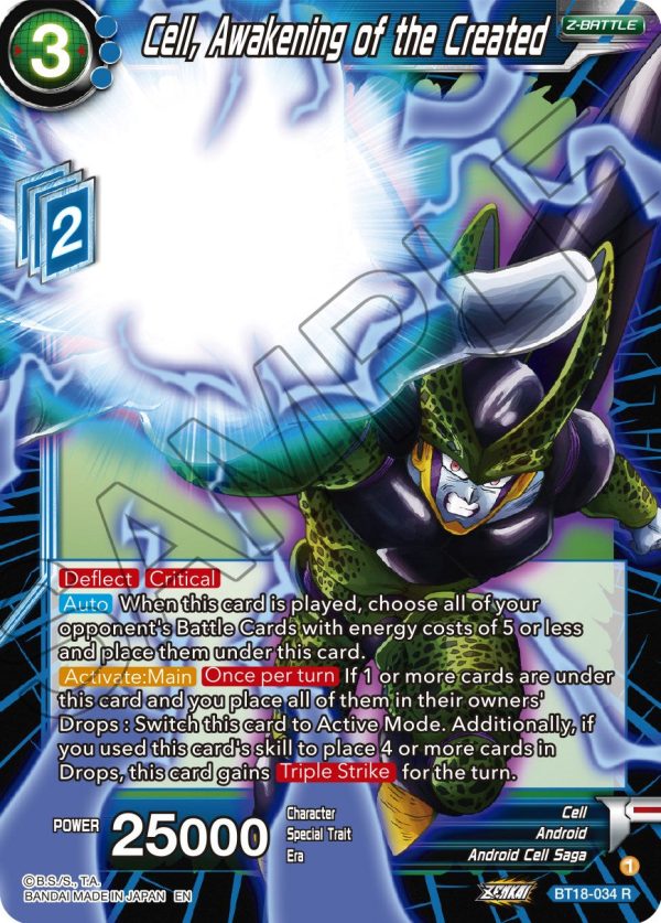 Cell, Awakening of the Created (BT18-034) [Dawn of the Z-Legends] For Discount