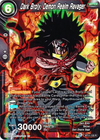 Dark Broly, Demon Realm Ravager (BT11-133) [Vermilion Bloodline 2nd Edition] Online Sale