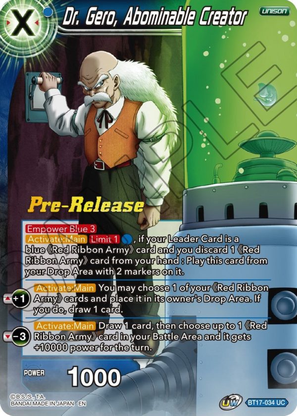 Dr. Gero, Abominable Creator (BT17-034) [Ultimate Squad Prerelease Promos] For Discount