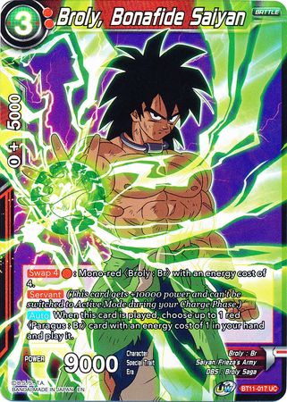 Broly, Bonafide Saiyan (BT11-017) [Vermilion Bloodline 2nd Edition] For Discount