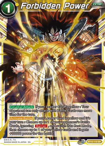 Forbidden Power (BT15-119) [Saiyan Showdown] on Sale