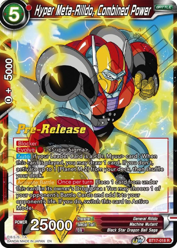 Hyper Meta-Rilldo, Combined Power (BT17-018) [Ultimate Squad Prerelease Promos] For Discount