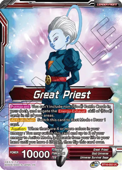 Great Priest    Great Priest, Commander of Angels (BT16-002) [Realm of the Gods] Hot on Sale