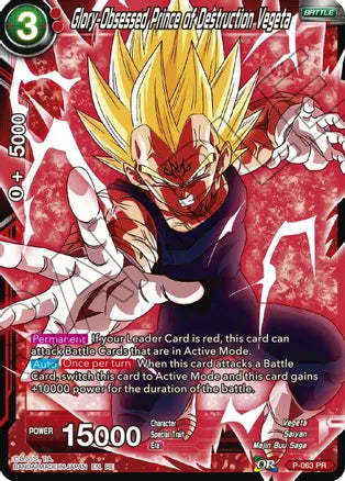 Glory-Obsessed Prince of Destruction Vegeta (P-063) [Mythic Booster] Online now