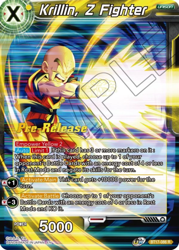 Krillin, Z Fighter (BT17-086) [Ultimate Squad Prerelease Promos] Supply