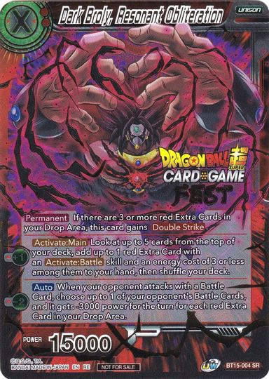 Dark Broly, Resonant Obliteration (Card Game Fest 2022) (BT15-004) [Tournament Promotion Cards] Fashion