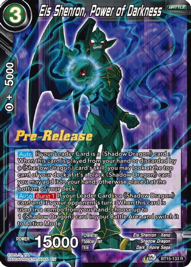 Eis Shenron, Power of Darkness (BT15-133) [Saiyan Showdown Prerelease Promos] Online