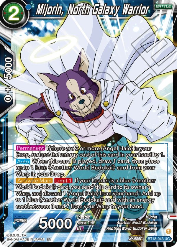 Mijorin, North Galaxy Warrior (BT18-043) [Dawn of the Z-Legends] For Sale