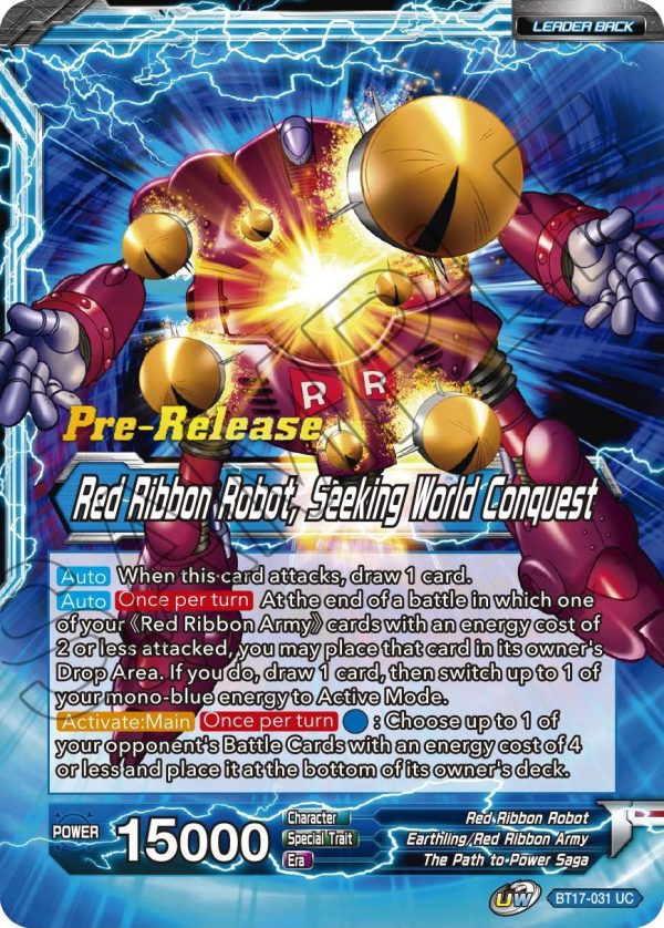 Commander Red    Red Ribbon Robot, Seeking World Conquest (BT17-031) [Ultimate Squad Prerelease Promos] Sale