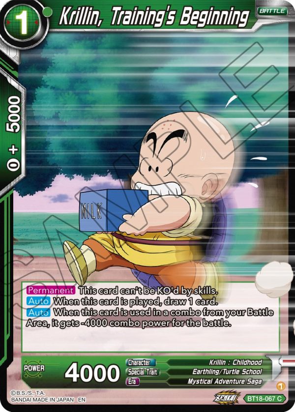 Krillin, Training s Beginning (BT18-067) [Dawn of the Z-Legends] Online now