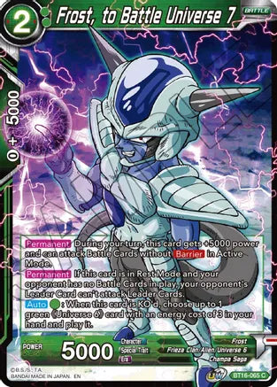 Frost, to Battle Universe 7 (BT16-065) [Realm of the Gods] For Cheap