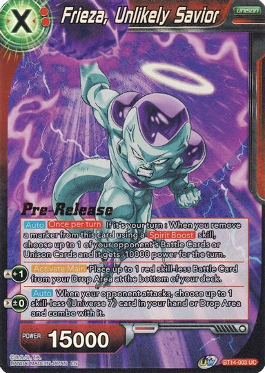 Frieza, Unlikely Savior (BT14-003) [Cross Spirits Prerelease Promos] For Sale