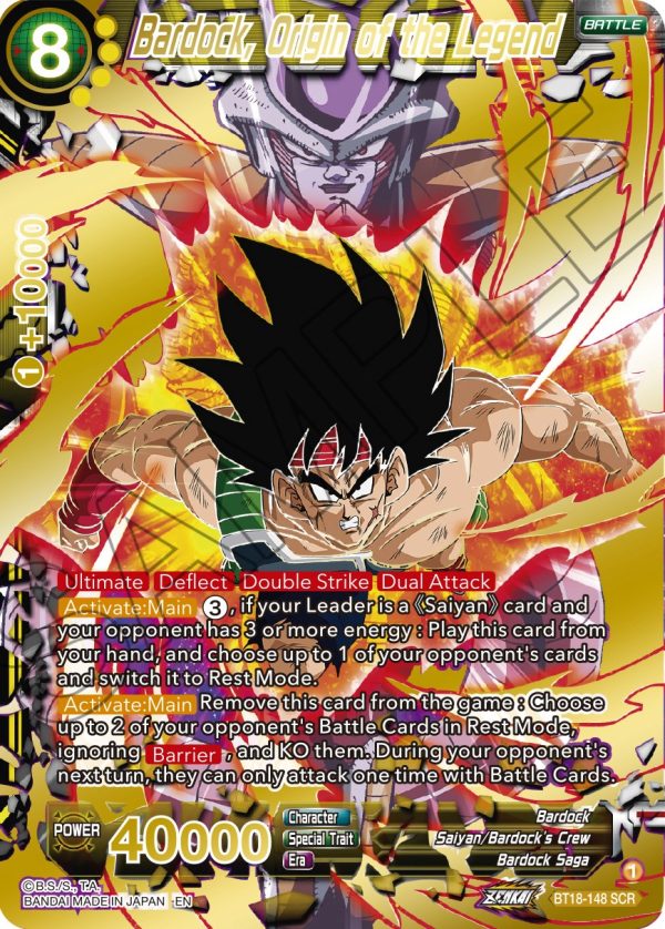 Bardock, Origin of the Legend (BT18-148) [Dawn of the Z-Legends] Discount