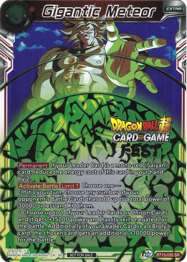 Gigantic Meteor (Card Game Fest 2022) (BT15-030) [Tournament Promotion Cards] Cheap