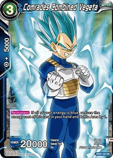 Comrades Combined Vegeta (EX01-02) [Mighty Heroes] Supply