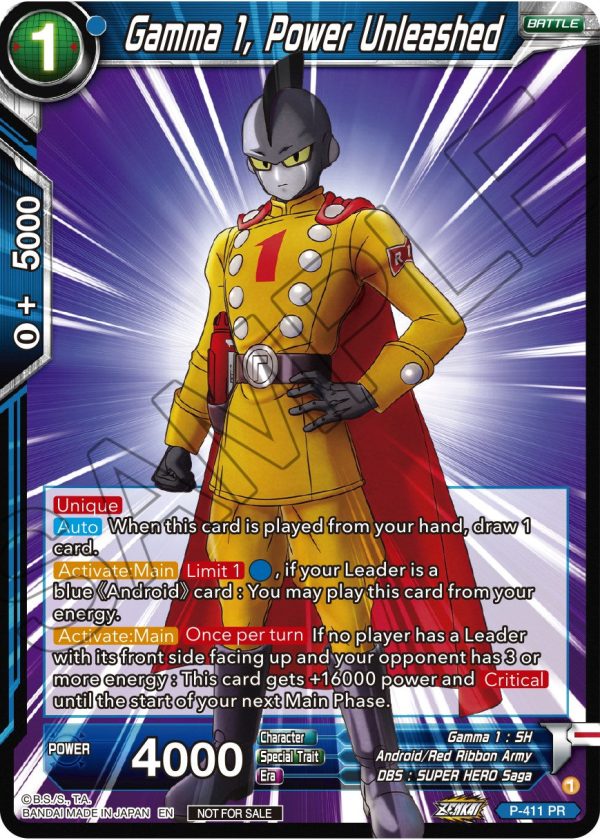 Gamma 1, Power Unleashed (Zenkai Series Tournament Pack Vol.1) (P-411) [Tournament Promotion Cards] Online Sale