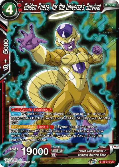 Golden Frieza, for the Universe s Survival (BT16-010) [Realm of the Gods] Discount