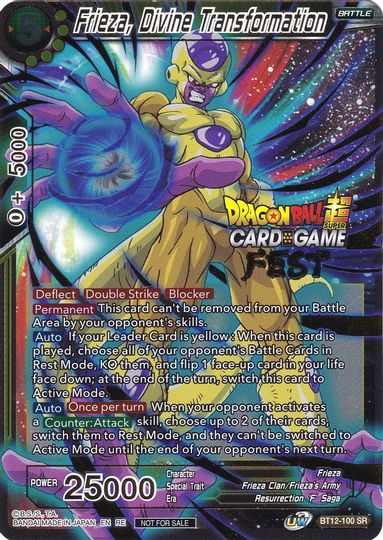 Frieza, Divine Transformation (Card Game Fest 2022) (BT12-100) [Tournament Promotion Cards] Discount