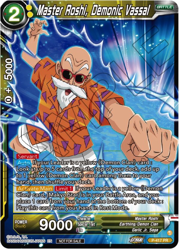 Master Roshi, Demonic Vassal (Zenkai Series Tournament Pack Vol.1) (P-417) [Tournament Promotion Cards] Sale