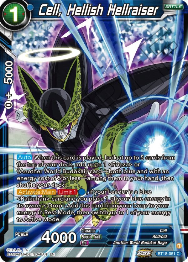 Cell, Hellish Hellraiser (BT18-051) [Dawn of the Z-Legends] Online Sale