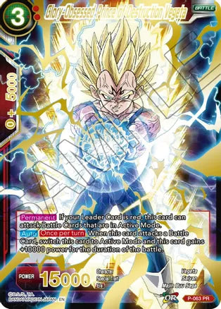 Glory-Obsessed Prince of Destruction Vegeta (Gold Stamped) (P-063) [Mythic Booster] Online now