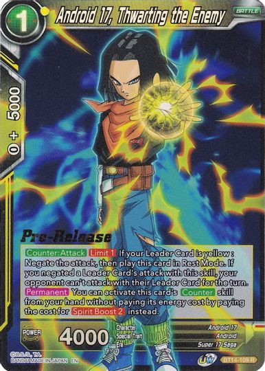 Android 17, Thwarting the Enemy (BT14-109) [Cross Spirits Prerelease Promos] Sale