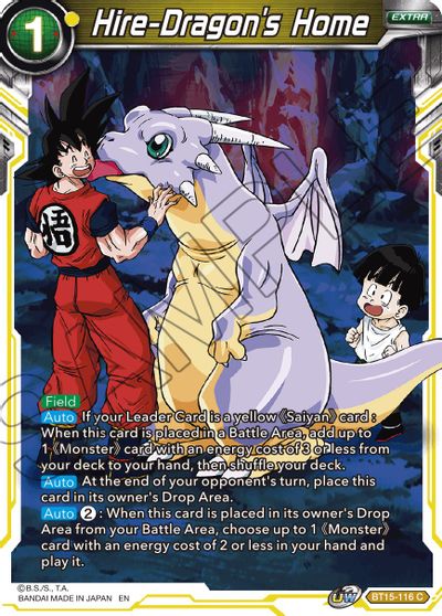 Hire-Dragon s Home (BT15-116) [Saiyan Showdown] on Sale