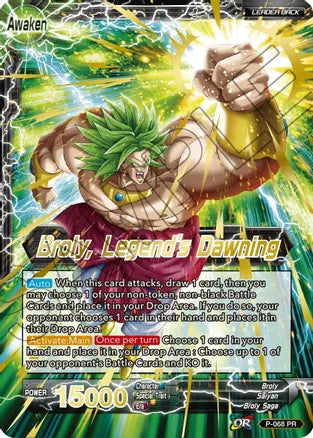 Broly    Broly, Legend s Dawning (Gold Stamped) (P-068) [Mythic Booster] Fashion