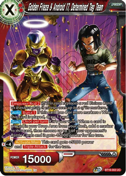 Golden Frieza & Android 17, Determined Tag Team (BT16-003) [Realm of the Gods] Online Hot Sale