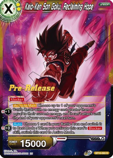 Kaio-Ken Son Goku, Reclaiming Hope (BT15-093) [Saiyan Showdown Prerelease Promos] Online Hot Sale