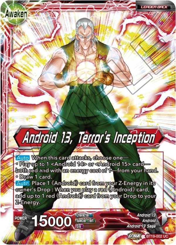 Gero s Supercomputer    Android 13, Terror s Inception (BT19-002) [Fighter s Ambition] For Sale