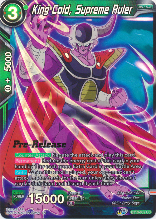 King Cold, Supreme Ruler (BT13-082) [Supreme Rivalry Prerelease Promos] Online Hot Sale