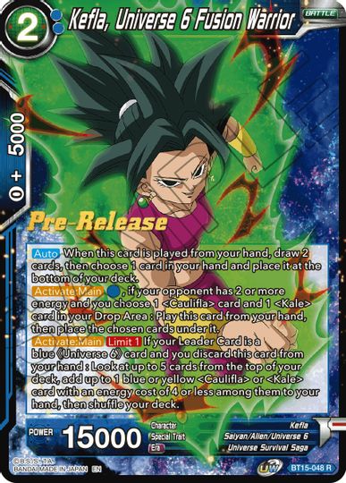 Kefla, Universe 6 Fusion Warrior (BT15-048) [Saiyan Showdown Prerelease Promos] Fashion