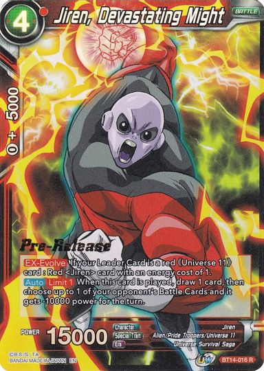 Jiren, Devastating Might (BT14-016) [Cross Spirits Prerelease Promos] Sale